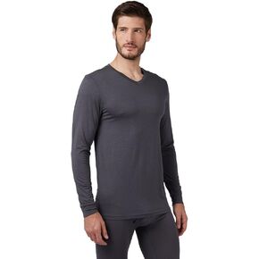 32 Degrees Men's Lightweight Baselayer V-Neck Top | Form Fitting | Long Sleeve | 4-Way Stretch | Thermal
