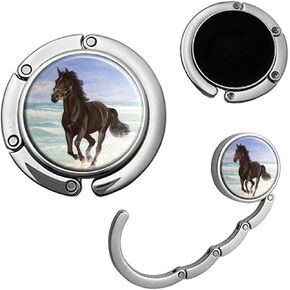 QWTGIUN Horse On Beach Purse Hanger Purse Hook for Table Foldable Handbag Storage Folding Decor Table Hook in Kuwait