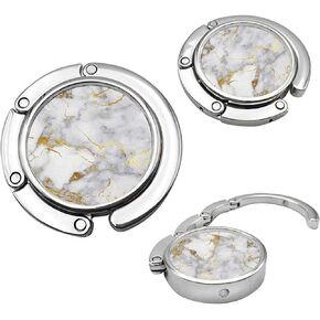 QWTGIUN Gold Marble Purse Hanger Purse Hook for Table Foldable Handbag Storage Folding Decor Table Hook in Kuwait