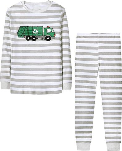 Joyond Boys Pajamas Set for Toddler Cotton Clothes Snug-Fit Pjs Kids Casual Long Sleeve Sleepwear Set in Kuwait