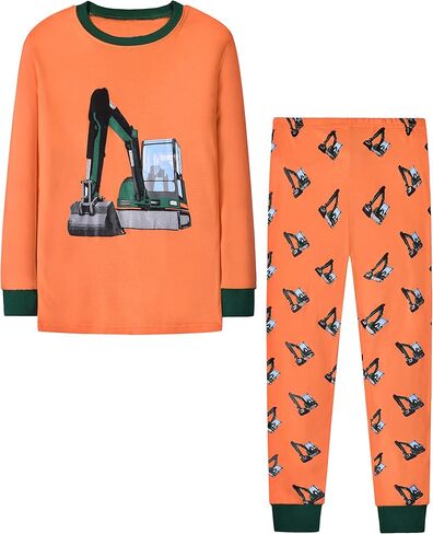 Joyond Boys Pajamas Set for Toddler Cotton Clothes Snug-Fit Pjs Kids Casual Long Sleeve Sleepwear Set in Kuwait