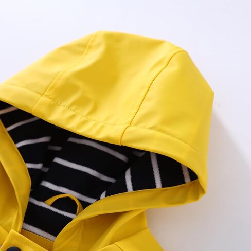 GLASH Kids Toddler Boys Rain Jacket, Waterproof Windbreaker, Yellow, 2-5Years in Kuwait