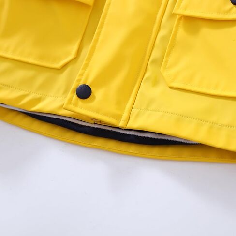 GLASH Kids Toddler Boys Rain Jacket, Waterproof Windbreaker, Yellow, 2-5Years in Kuwait