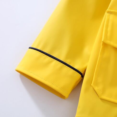 GLASH Kids Toddler Boys Rain Jacket, Waterproof Windbreaker, Yellow, 2-5Years in Kuwait