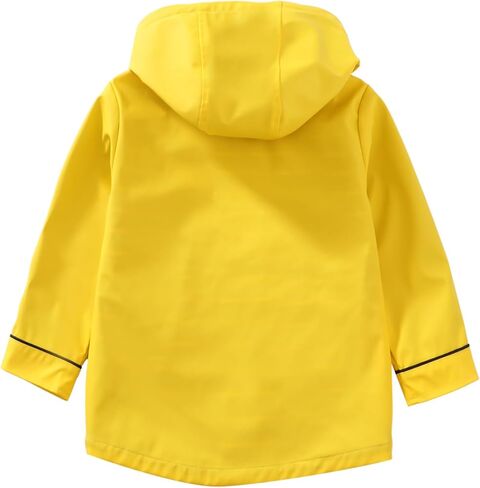 GLASH Kids Toddler Boys Rain Jacket, Waterproof Windbreaker, Yellow, 2-5Years in Kuwait