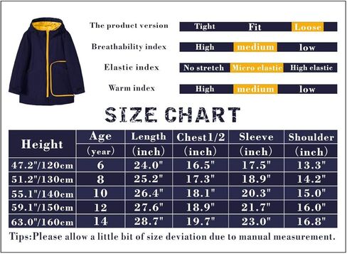 KID1234 Rain Jacket For Boys Lightweight Quick Dry Waterproof Hooded Raincoat in Kuwait