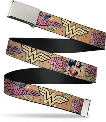 حزام شبكة Buckle-Down - قوة ووندر للنساء - Buckle-down Web Belt Wonder Woman 1.25" 1.25" Wide - Fits up to 42" Pant Size in Saudi Arabia