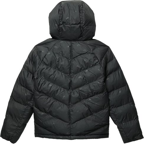 Nike Boy's NSW Synthetic Fill Hooded Jacket (Little Kids/Big Kids) Black/Light Smoke Grey LG (14-16 Big Kid) in Saudi Arabia