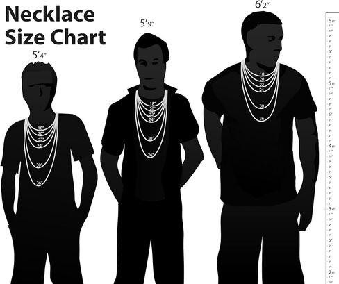 قلادة رجالية من الفضة الإسترليني عيار 925 الصلبة مقاس 4.1 ملم بسلسلة بيزنطية مسطحة + صندوق هدايا in Kuwait