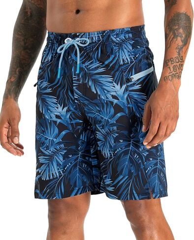 APTRO Men's Swim Trunks with Compression Liner 9" Board Shorts with Zipper Pocket Bathing Suit Swimwear in Saudi Arabia
