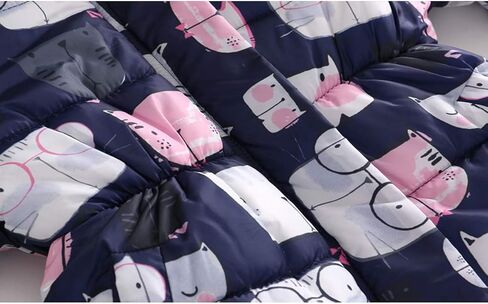 معاطف شتوية UWBACK للفتيات بغطاء للرأس مقاومة للماء ومطبوعة بالزهور للأطفال الصغار سترة ثلج دافئة in Kuwait