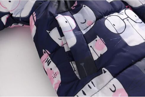 معاطف شتوية UWBACK للفتيات بغطاء للرأس مقاومة للماء ومطبوعة بالزهور للأطفال الصغار سترة ثلج دافئة in Kuwait