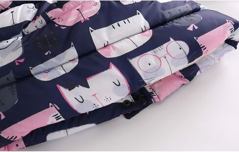 معاطف شتوية UWBACK للفتيات بغطاء للرأس مقاومة للماء ومطبوعة بالزهور للأطفال الصغار سترة ثلج دافئة in Kuwait