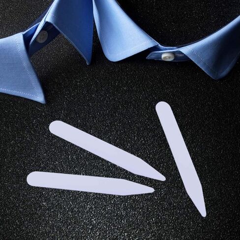 TOYANDONA Shirt Collar Band Collar Stiffener 200Pcs Plastic Collar Stays Collar Bones White Collar Stiffeners Support for Men Shirt Dressing 3 Different Sizes Plastic Collar Stay Collar Strip in Saudi Arabia