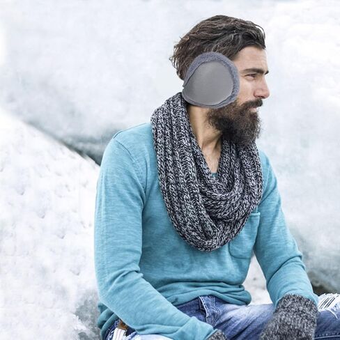 LiuSuper الشتاء الأذن يفشل للرجال والنساء طوي الصوف معطف شتوي خلف الرأس غطاء للأذنين للجنسين في الهواء الطلق غطاء للأذن in Kuwait