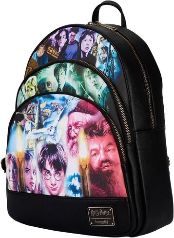 حقيبة ظهر صغيرة ثلاثية الجيب من Loungefly Harry Potter Trilogy in Saudi Arabia