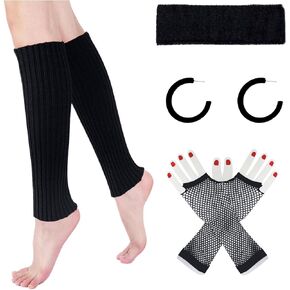 Kingfancy المرأة هدية الكريسماس 80s حفلة زي اكسسوارات مجموعة النيون القوطي مضلع متماسكة الرياضة اليوغا جوارب السيقان in Kuwait