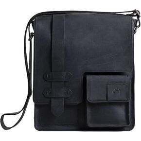VELEZ Top Grain Leather Crossbody Bag For Men - 11 inch Messenger Bags With Magnetic Clasp - Mens Vintage Purse in Kuwait