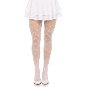 Leg Avenue Womens Love Struck Heart Net Tights
