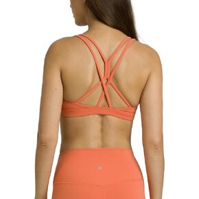 حمالة صدر رياضية Dreamlux Strappy للسيدات من Colourfulkoala، قمصان يوجا متقاطعة من الخلف مع أكواب إسفنجية مصبوبة