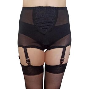 Estanla Womens High Waist Non-slip Adjustable Metal 6 Straps Open Crotch Shorts Garter Belt in Saudi Arabia