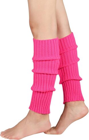 American Trends Leg Warmers for Women Girls 80s Ribbed Leg Warmer for Neon Party Knitted Fall Winter Sports Socks in Kuwait
