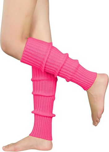 American Trends Leg Warmers for Women Girls 80s Ribbed Leg Warmer for Neon Party Knitted Fall Winter Sports Socks in Kuwait