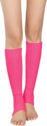 American Trends Leg Warmers for Women Girls 80s Ribbed Leg Warmer for Neon Party Knitted Fall Winter Sports Socks in Kuwait