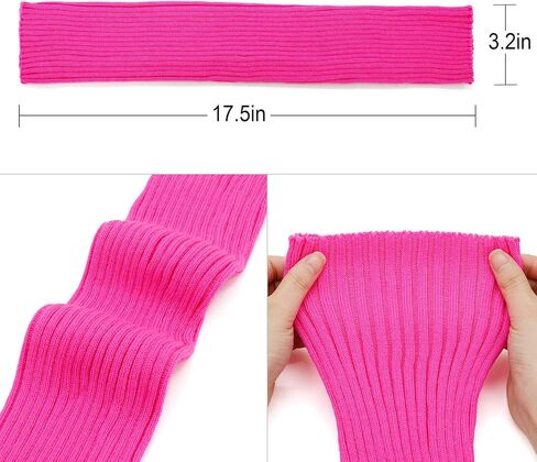 American Trends Leg Warmers for Women Girls 80s Ribbed Leg Warmer for Neon Party Knitted Fall Winter Sports Socks in Kuwait