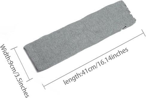Allegra K Women Elbow Length Stretchy Thumbhole Arm Warmer Ruffles Fingerless Long Gloves in Saudi Arabia