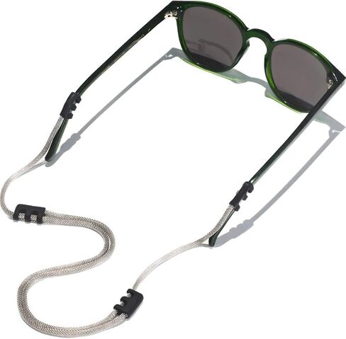 سلسلة نظارات Craighill - حزام حامل النظارات الشمسية قابل للتعديل - كرواكيز من الفولاذ المقاوم للصدأ باللون الأسود للنساء والرجال in Kuwait