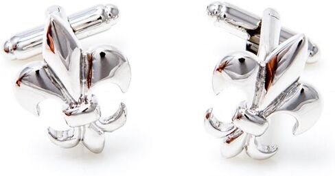 زوج من أزرار الأكمام من MRCUFF Fleur De Lis في علبة هدايا العرض التقديمي وقماش التلميع... in Saudi Arabia