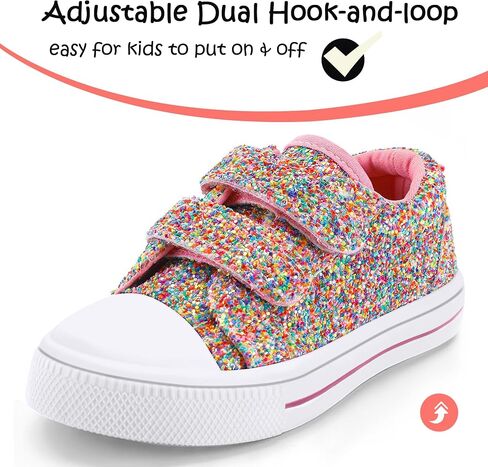 K KomForme Toddler Sneakers Girls Shoes with Dual Hook and Loops | Comfortable, Lightweight in Saudi Arabia
