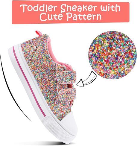 K KomForme Toddler Sneakers Girls Shoes with Dual Hook and Loops | Comfortable, Lightweight in Saudi Arabia