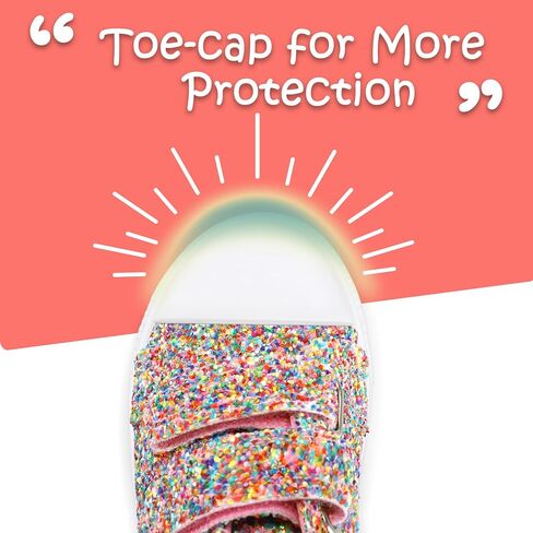 K KomForme Toddler Sneakers Girls Shoes with Dual Hook and Loops | Comfortable, Lightweight in Saudi Arabia