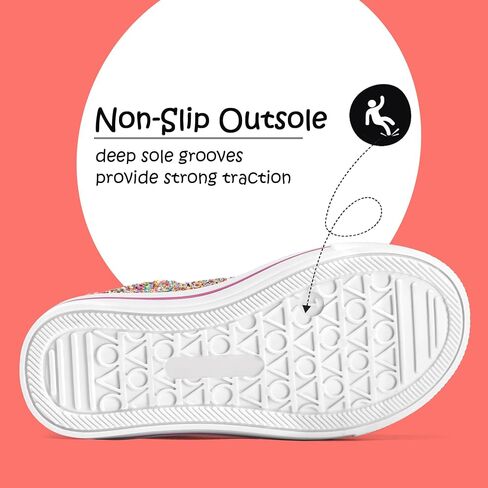 K KomForme Toddler Sneakers Girls Shoes with Dual Hook and Loops | Comfortable, Lightweight in Saudi Arabia
