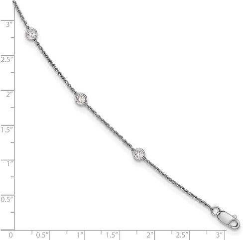 سوار Jewels By Lux من الذهب الصلب عيار 14 قيراط True Origin Lab Grown Diamond VS/SI D,E,F Rolo in Kuwait