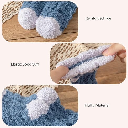 LEVOTIYER Slipper Socks Fuzzy Socks for Women Warm Fuzzy Socks Sleep Cozy socks Fluffy Socks Winter Cozy Socks for women in Saudi Arabia