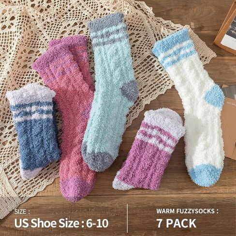 LEVOTIYER Slipper Socks Fuzzy Socks for Women Warm Fuzzy Socks Sleep Cozy socks Fluffy Socks Winter Cozy Socks for women in Saudi Arabia