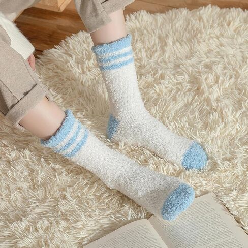 LEVOTIYER Slipper Socks Fuzzy Socks for Women Warm Fuzzy Socks Sleep Cozy socks Fluffy Socks Winter Cozy Socks for women in Saudi Arabia