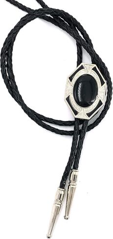 SELOVO Genuine Leather Rhinestone Native American Cowboy Art Deco Women Mens Bolo Tie in Saudi Arabia