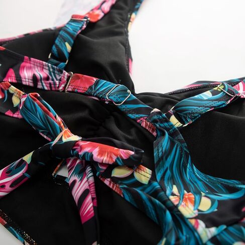 KIMCURVY Women's Plus Size Bikinis Two Pieces Swimsuits Ruffle V Neck Bathing Suit with Tummy Control Bottom in Kuwait