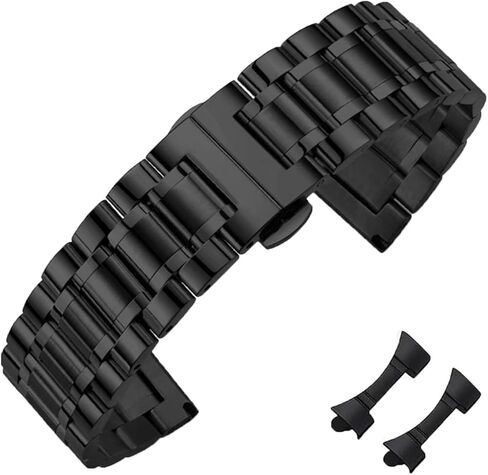 Nixiamy Stainless Steel Watch Bands Universal Metal Replacement Watch Straps for Men Women with Straight & Curved End 6 Sizes(16mm-22mm) 4 Colors(Gold,Sliver,Black,Gold-Silver Two Tone) in Saudi Arabia