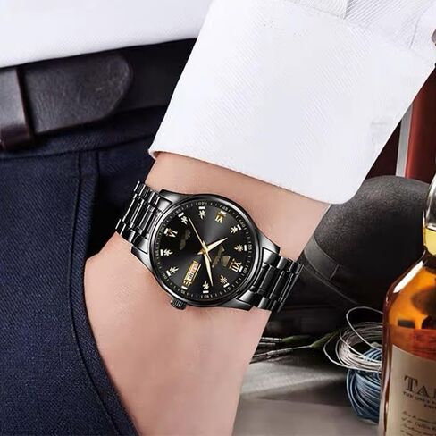 Nixiamy Stainless Steel Watch Bands Universal Metal Replacement Watch Straps for Men Women with Straight & Curved End 6 Sizes(16mm-22mm) 4 Colors(Gold,Sliver,Black,Gold-Silver Two Tone) in Saudi Arabia