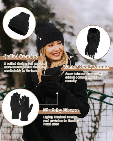 Liitrsh 24 Pcs Winter Beanie Hat Scarf Gloves Set for Women Men Unisex Winter Gloves for Homeless Donation Charity Care Bundle in Saudi Arabia