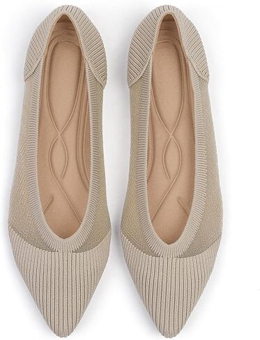 أحذية TINGRISE النسائية المسطحة بمقدمة مدببة ومتماسكة ومريحة ومسطحة شبكية in Saudi Arabia