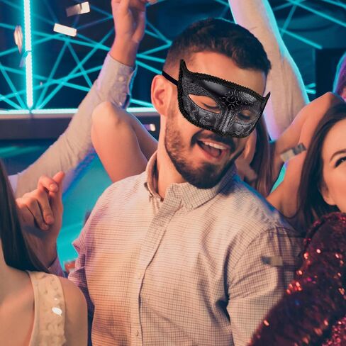 SIQUK Couple Masquerade Masks Metal Venetian Party Mask Halloween Costume Mask Mardi Gras Mask for Couples Women and Men in Saudi Arabia