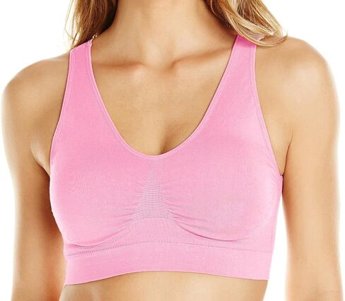 Cabales Women's Seamless Bras for Yoga Fitness Running Workout Low Impact Sports Bras with Removable Pads in Saudi Arabia
