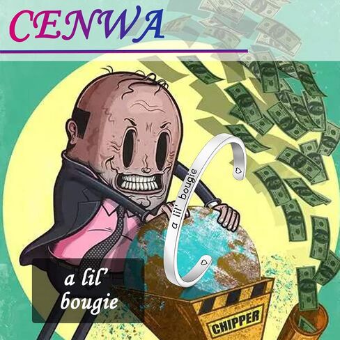 سوار CENWA A Lil' Bougie الكفة هدية ساخرة مضحكة للنساء والفتيات هدية عيد ميلاد لأفضل صديق in Saudi Arabia