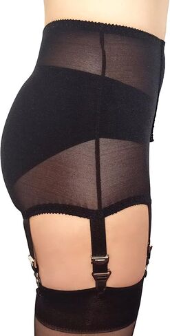Estanla Womens High Waist Non-slip Adjustable Metal 6 Straps Open Crotch Shorts Garter Belt in Saudi Arabia